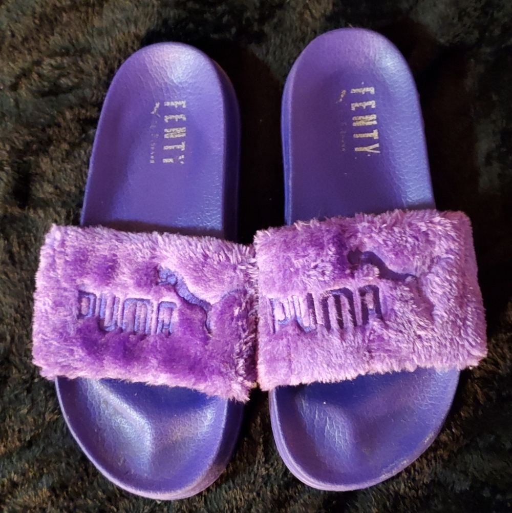 Puma Fenty Plush Purple/Violet Slides Size 9